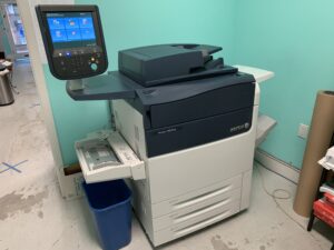 A photo of our Versant 180 laserjet printer